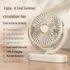 Dual-Head USB Rechargeable Night Light Fan for Air Circulation – Ideal for Outdoor, Dorm, or Office with Long Battery Life