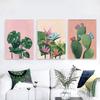 Растение кактус монстера настенная живопись на холсте абстрактные растения плакаты на скандинавскую тему и печатные изображения кошек