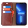 For iPhone 13 Pro Max Stand Cases Genuine Split Leather Wallet Phone Cover Magnetic Closure