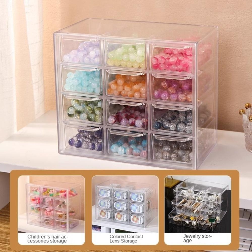 Большая вместимость ящика для хранения прозрачная коробка для ювелирных изделий качественная коробка для сортировки бусин домашняя