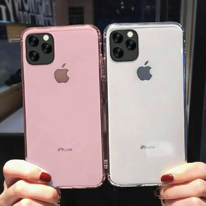 Coque Silicone Translucide Pour iPhone 13 Rose