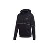 Adidas Originals Trefoil Logo Hooded Track Jacket Men Outerwear Black FM3871