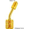 2pcs R410A Adapter 5/16 Inches SAE Female To 1/4 Inches SAE Male Flare for Air Conditioners HVAC