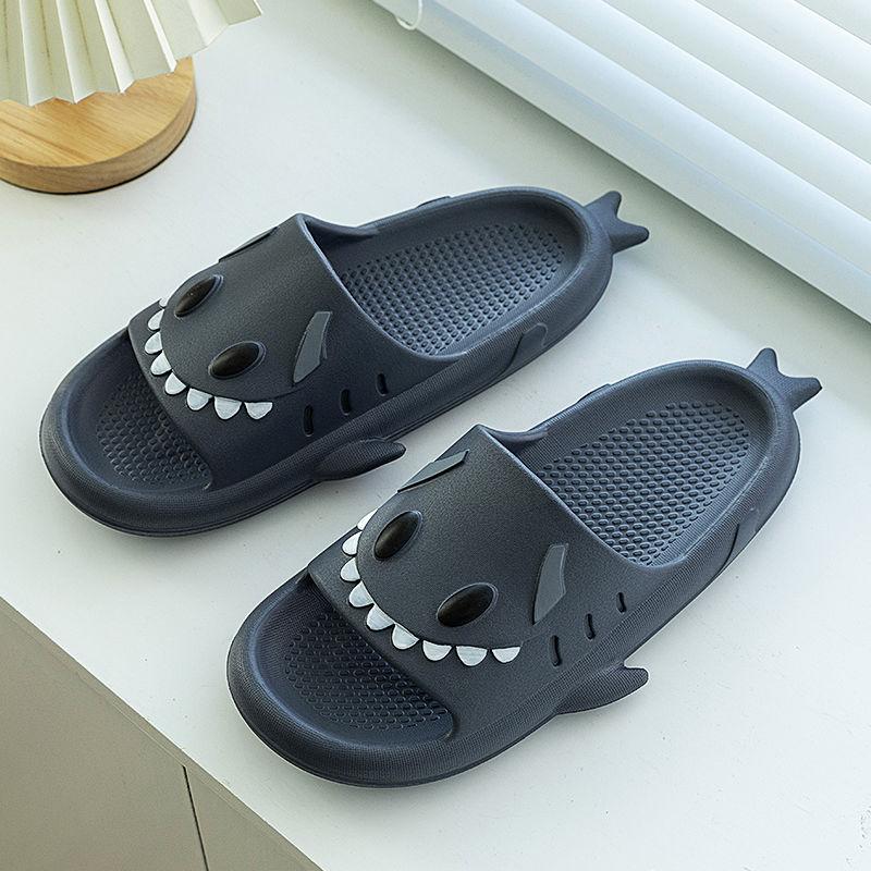 Fashion Home Shark Women's Sandals Cloud Cute Teddy Bear Slippers Woman Slides Slipper Casual Face Roman Beach Indoor House Summer 2024