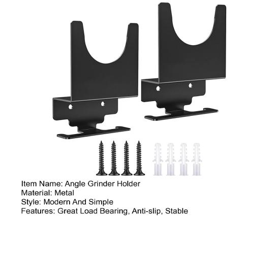 2 шт. держатели для угловой шлифовальной машины с винтами, большая несущая способность, противоскользящая подставка для угловой шлифовальной машины, настенный кронштейн для инструмента, полировальная полка для хранения, угловой резак