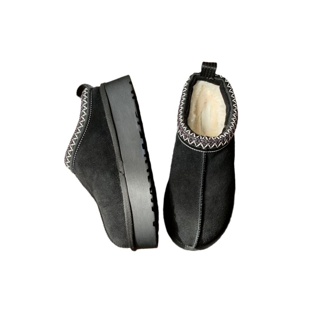 Виноградная мама навалила утолщенные хлопковые туфли модные на толстой подошве пушистые туфли навалила теплые корейская версия зимние ботинки хлопковые тапочки зима