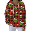 Ladies' Loose And Comfortable Drawstring V-neck Long Sleeved Christmas Printed Sweatshirt
