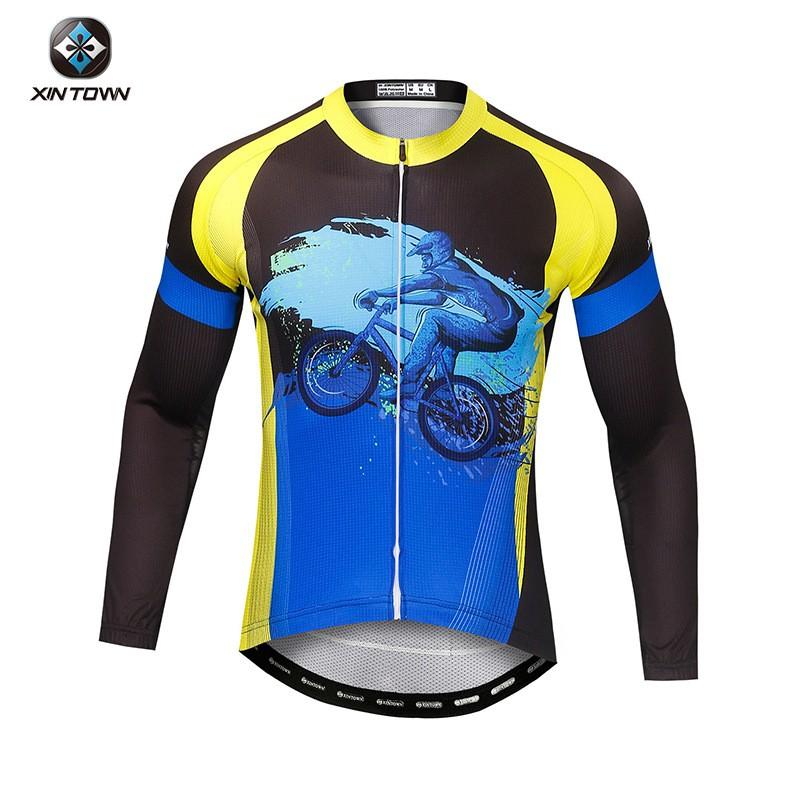 Mens Cycling Long Set Jersey Bib Shorts Breathable Performance Riding Gear