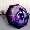 1pc Sailor Moon Inspired Auto-Open Close Umbrella - Portable 3-Fold Design with 8-Bone Iron Frame, Outdoor, for Fans, Travelers, Daily Use, Festi