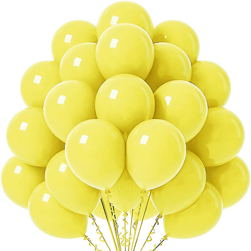 Solid Color 10-Inch Matte Latex Balloon Set for Children's Birthday Decoration