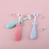 Children Toothbrush with Three-Head Design Cartoon Shape Bright Color Soft Bristles Kids Toothbrush Oral