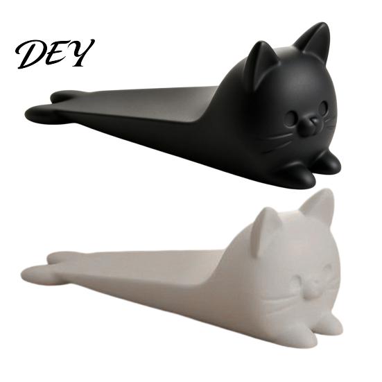 Нескользящий дверной клин 3D-печатный лежащий кот дверной стопор, Декоративный клиновидный стопор котенка, Форма Нескользящий напольный коврик дверной стопор для дома Гостиной Спальни