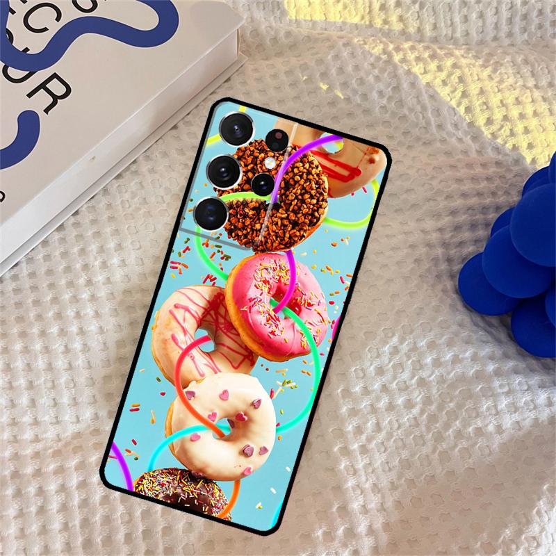 Макаруны Торт Десерт Милый Чехол Для Телефона Для Samsung Galaxy S25 Ultra S9 S10 S20 S22 S21 S23 FE S24 Plus Защитная Крышка