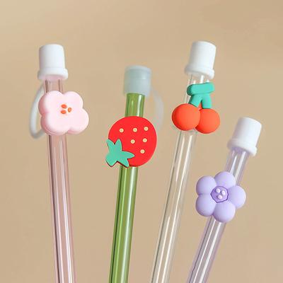 Силиконовая уплотнительная соломенная заглушка, многоразовая пылезащитная крышка для питья, мультяшные заглушки, насадки, чехол, кухонная чашка, аксессуары «сделай сам»
