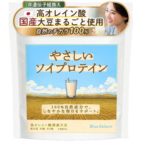 Mina Balance Soy Protein, 500g, Made in Japan, Natural, Gentle, No Artificial Sweeteners, Separate Distribution Management, Non-GMO, High Oleic Acid W