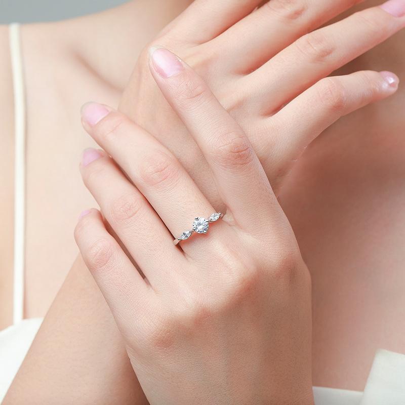 Tancise Classic стерлингового серебра 925 пробы кольцо с цирконом женские ювелирные изделия свадебное обещание вечерние подарок