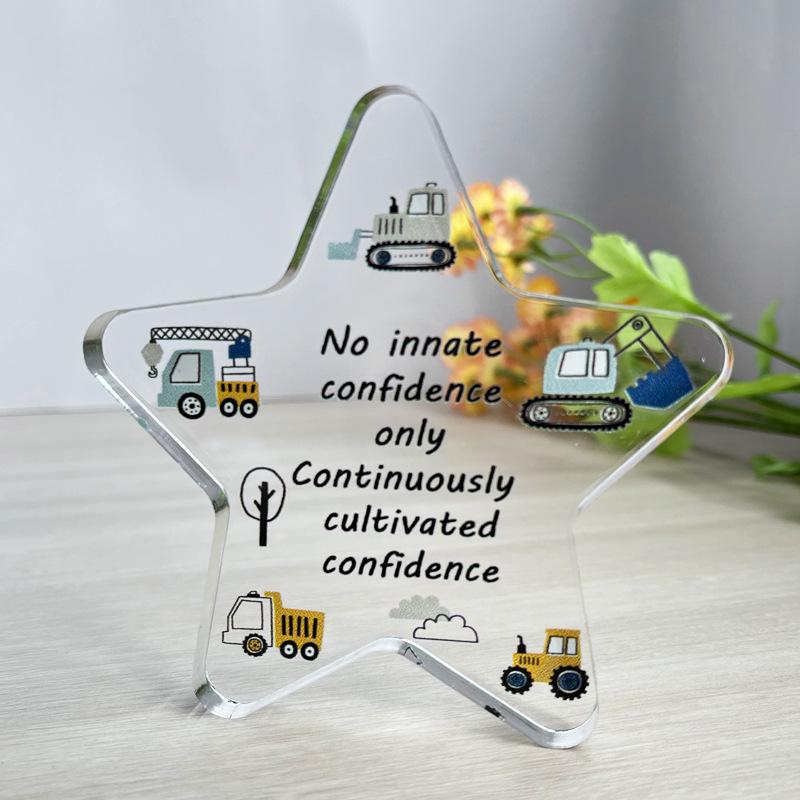 Pentagram Acrylic Souvenirs for Students Desktop Living Room Decorative Ornaments