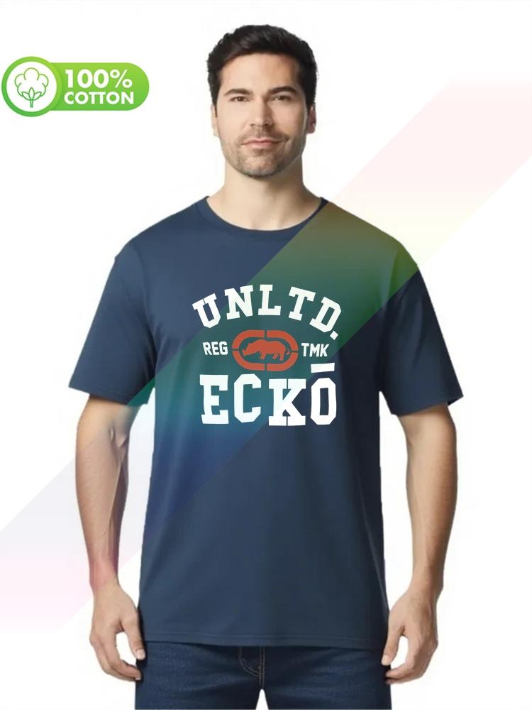 100% хлопок, круглый вырез, плотный вес, унисекс футболка EckoUnltd, унисекс, хлопок, спандекс, круглый вырез, S3XL, топы, футболки