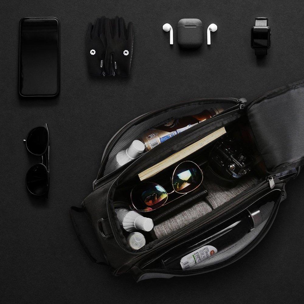 Bicycle trunk bag with shoulder strap 13l black