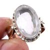 Кольцо из натурального кристалла кварца, двухцветное, из чистого серебра 925 пробы, размер 10,5, США, S0y23