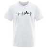 Mountain Ecg T Shirt Summer Men Women Short Sleeve T-Shirt Funny Harajuku Clothing Electrocardiogram Tshirt