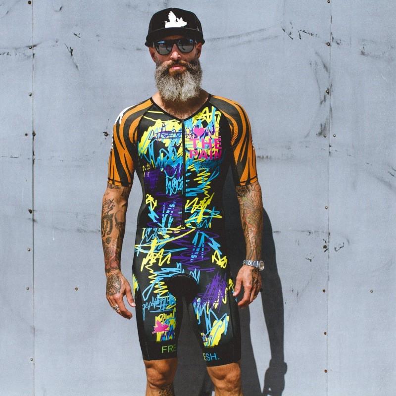 Men Women Triathlon Cycling Suit One-Piece Race Wear Winter Thermal Compression Outfit
