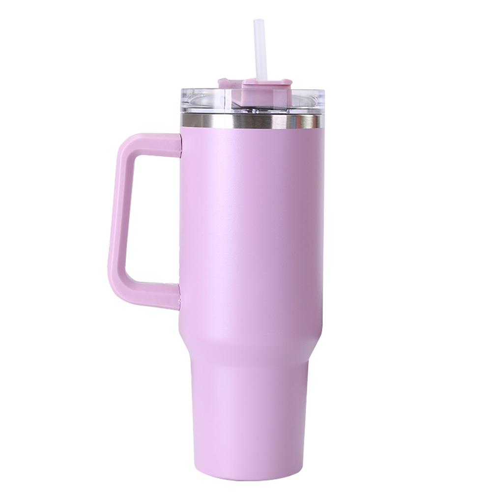 40oz Straw Double-Layer Insulated Cup with Handle Sports Water Bottle Stainless Steel Vacuum Thermal Insulated Mug for Women Men