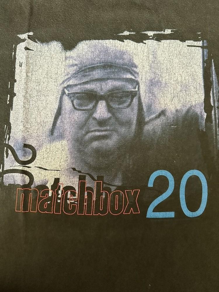 Винтажная футболка MATCHBOX TWENTY 20 Черного цвета, Полноразмерная, Репринт, Унисекс