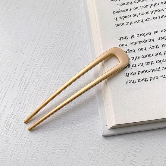 Французская палочка для волос U-образной формы, большая заколка для густых длинных волос, металлическая шпилька, декоративная надежная фиксация, держатель для пучка