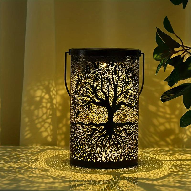 1 шт. Солнечный свет для улицы Ручной Железный Полый Проектор Свет Подвесной Солнечный Фонарь Водонепроницаемый Солнечный Свет Декоративные Огни