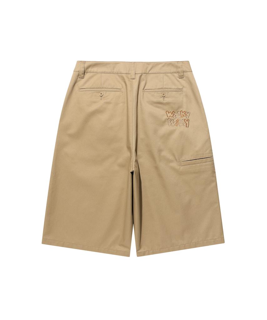 WACKY WILLY Cotton Bermuda Shorts Beige