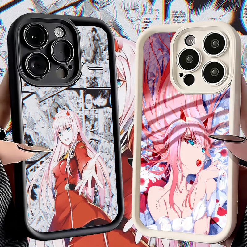Чехол для телефона iPhone 17 Air 16E 15 16 Pro Max Darling Zero Two 02 Аниме Чехол 14 Plus 13 12 Mini Мягкий Силиконовый Fundas