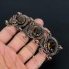 Beautiful Smoky Topaz Gemstone Handmade Pure Copper Wire Wrapped Bracelet Jewelry