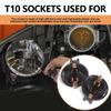 Nomocale 10pcs Car T10 Instrument Indicator Lamp Holder Compact Wedge Base Bulb Socket Bracket