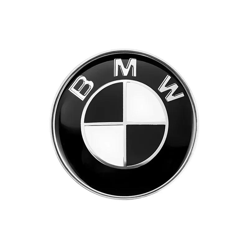 Новый 2025 1 шт. 78 мм Задний значок-эмблема багажника Для BMW 51141970248 E53 E66 2 штифта Серебристая основа Алюминиевая наклейка Сине-белый