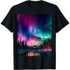 Аляска Пейзаж Северное Сияние Полярное Сияние Отпуск Мерч Футболка(3)