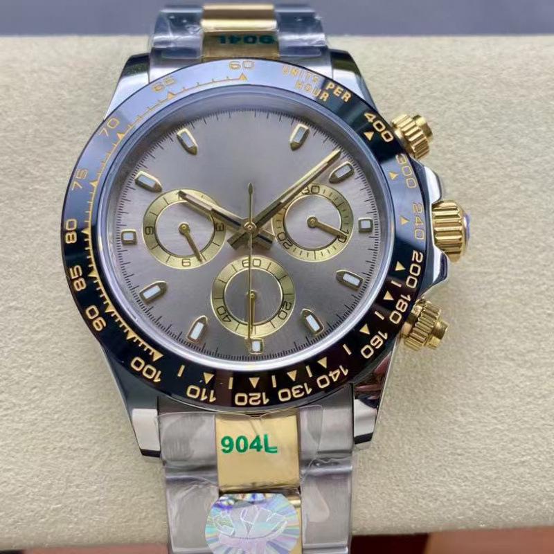 Мужские автоматические механические часы Rolex Daytona 40 мм, многофункциональные, с инкрустацией бриллиантами.