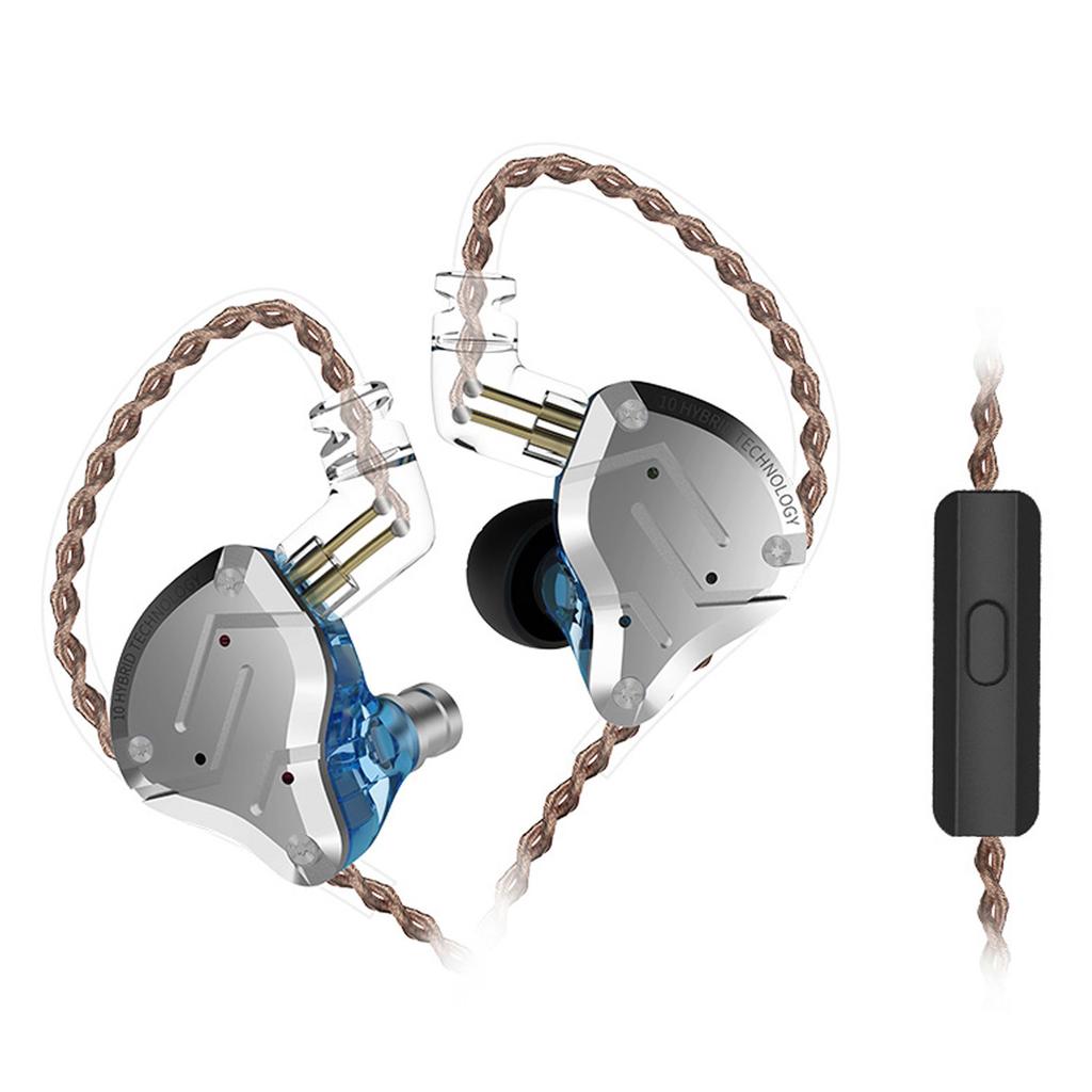KZ ZS10 Pro 3,5 мм проводные наушники-вкладыши 1DD + 4BA гибридные Hi-Fi музыкальные наушники спортивная гарнитура 2-контактный