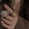 Fashion Ring Roman Numerals Design Quartz Watch For Women Men