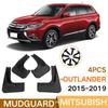 Auto Mud Flaps Kit for Mitsubishi Outlander 2015- 2018 Mud Fender Splash Guard Front and Rear 4-PC Set Car Stylin