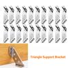 100 Pcs Corner Braces Joint Stainless Steel Angle Code Corner Bracket Trapeziform Angle Code Shelf Support Fastener With Screw