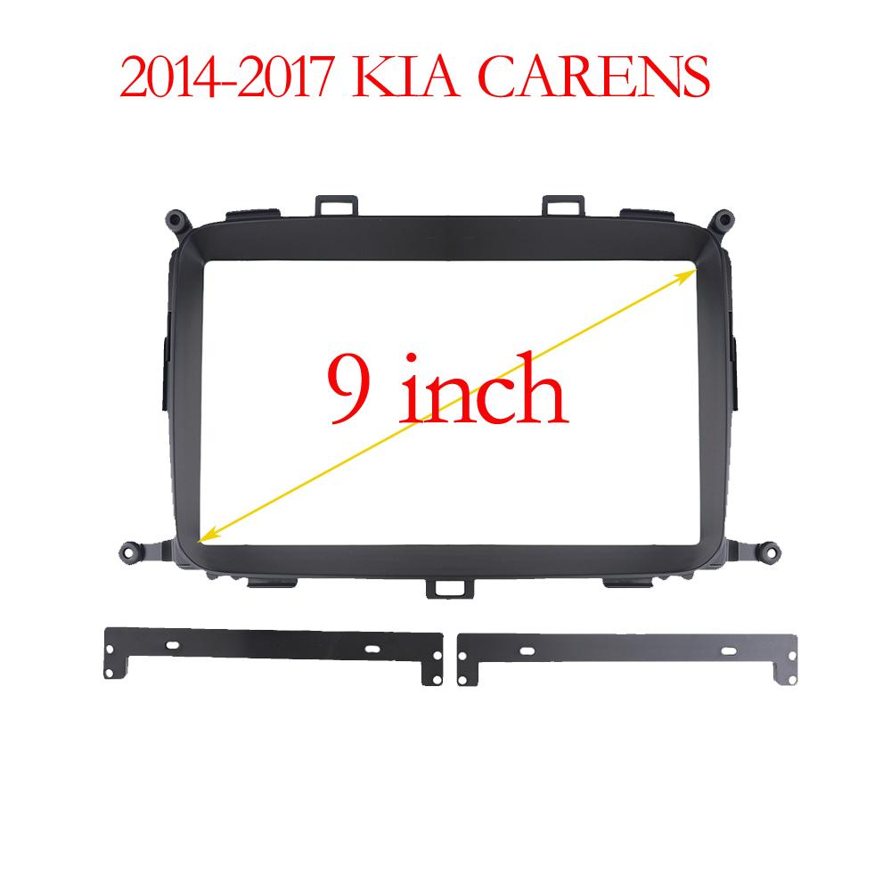 Car Radio Fascia Frame For Kia Carens Rondo RP 3 2013-2019 9 inch 2DIN Stereo Panel Wiring Harness Power Cable Adapter Connector