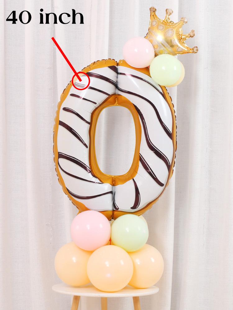 Sweet Donut Ice Cream Cake Foil Balloons Love Helium Balloon Baby Shower Birthday Party Decoration Kids Toy Digital Figure Globo
