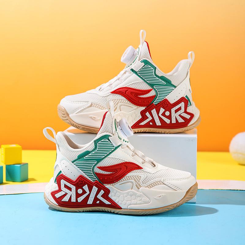 Детская обувь 2025 весна и осень детская спортивная обувь молодежная сетчатая дышащая легкая обувь на мягкой подошве баскетбольная обувь