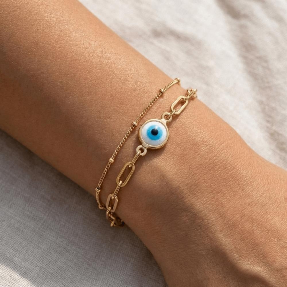 Unique Stainless Steel Bracelet Elegant Adjustable Chain Bracelet Lucky Charm