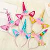 1Pc Party Horn Headbands Glitter Hair Bands Rabbit Ear Headband