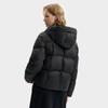 Fila Белый Повседневный Классический Простой Удобный Универсальный Эластичный Пуховик Теплый с Капюшоном Женская верхняя одежда Черный F11W543916FBK