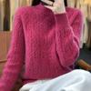Spring Autumn Winter Knitwear Women Sweaters Fashion Casual Warm Knit Cable Jumper Female Turtleneck Sweater