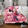 1pc Pink, butterflies, and cute Minnie Mouse blanket Lightweight Flannel Throw for Sofa Bed Travel Camping Livingroom Office Couch Chair
