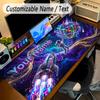 Astronaut Space Theme Personalized Mouse Pad Custom Name Text Non Slip Desk Pad For Laptop Office Desktop